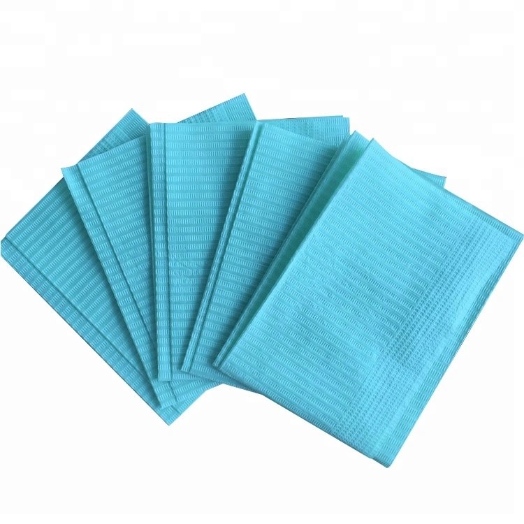 Dental Bib.    Size   13X18" (33CMX45CM)  colour BLUE  -500pcs/CTN