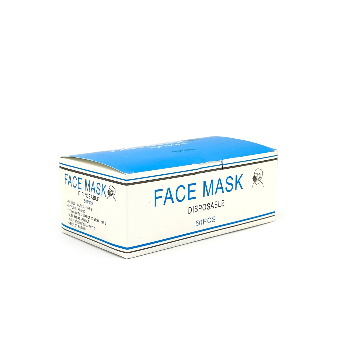 Surgical  /Medical  Disposable  Face mask  BLACK  with Comfortable  Ear loop -3PLY-50 PCS/BOX 