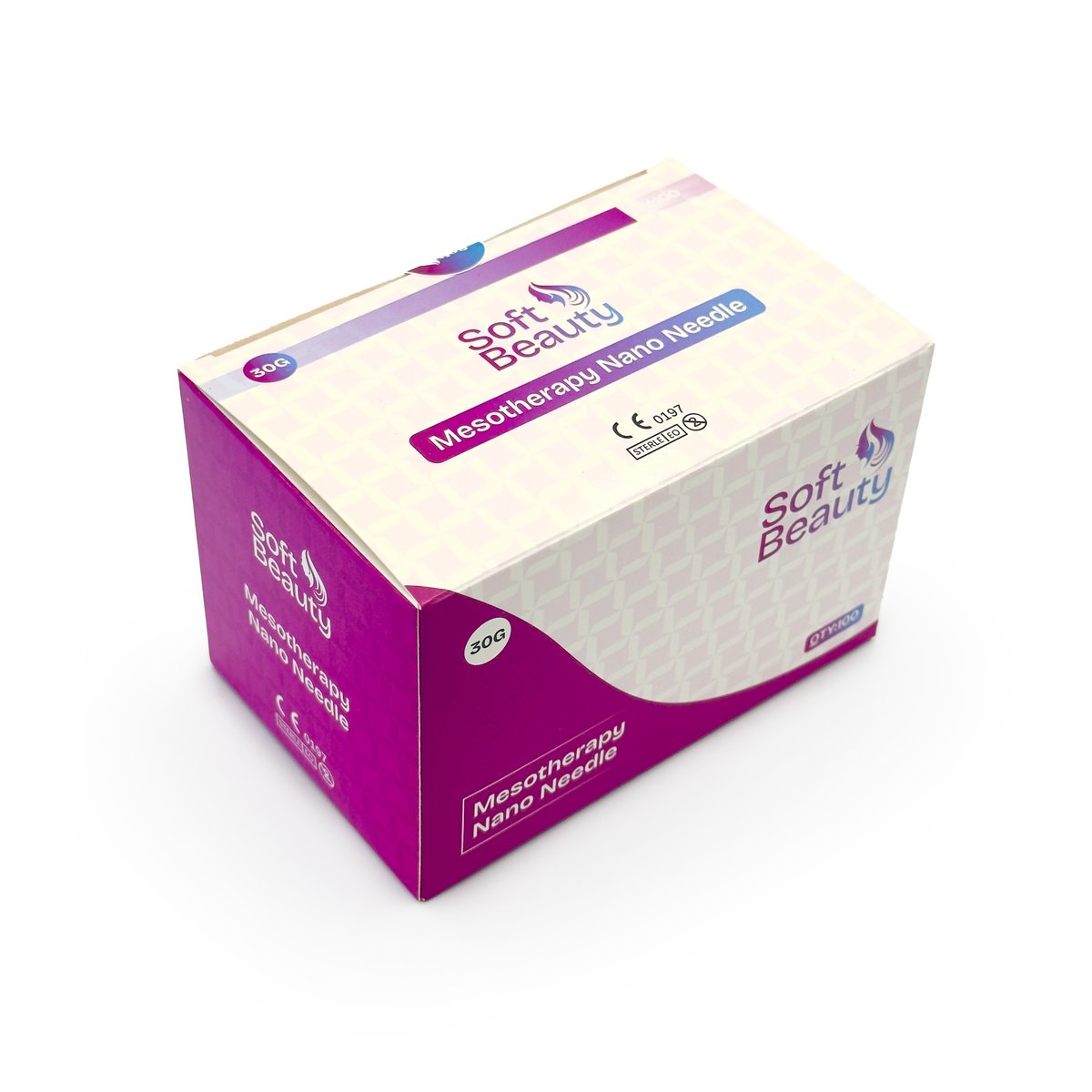 Mesotherapy nano needles  /Derma Nano Needles Disposables  -( 100/Box)  30GX6mm-Soft Beauty 