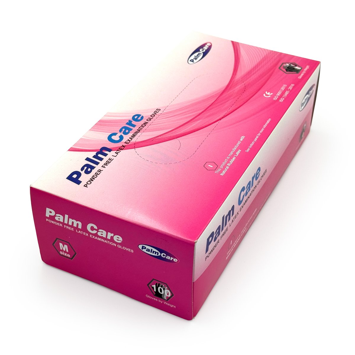 Latex Powder Free  Examination Gloves - White  -Disposables  -PALM CARE  - 100 PCS /Box  -MEDIUM